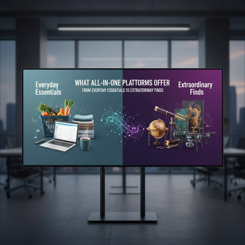 All-in-one platforms offering everything from everyday essentials to extraordinary finds