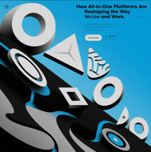 ilustrasi ekosistem digital all-in-one platform yang terhubung