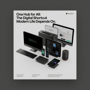 Digital one-stop hub interface connecting multiple services
