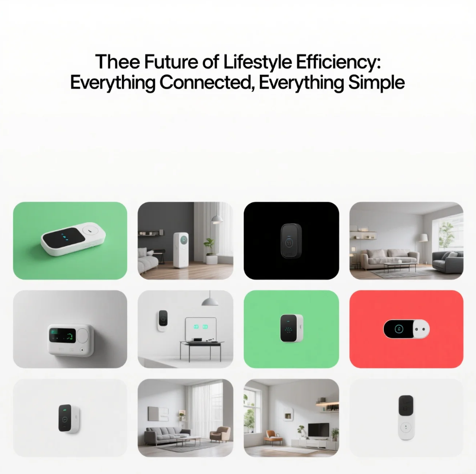 Minimalist smart lifestyle setup showing connected devices, automation, and seamless digital living