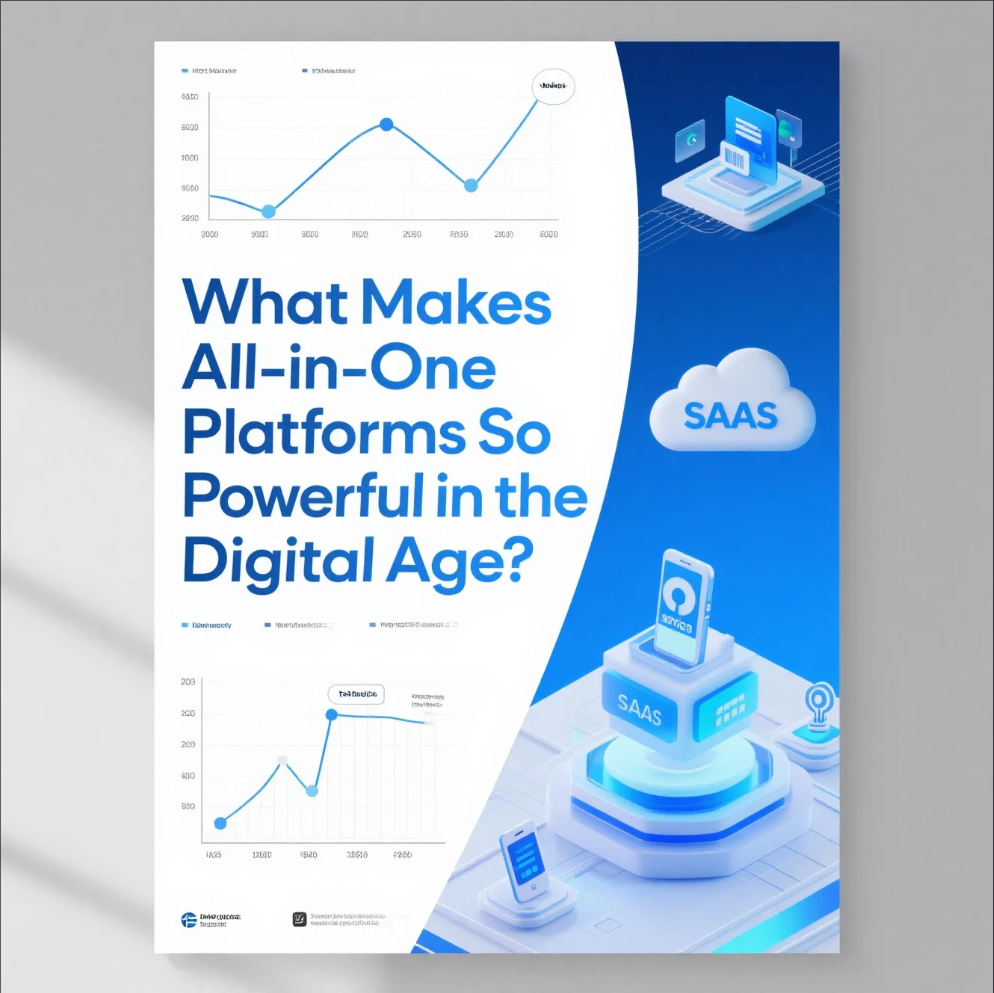 dashboard of an all-in-one digital platform with integrated business tools