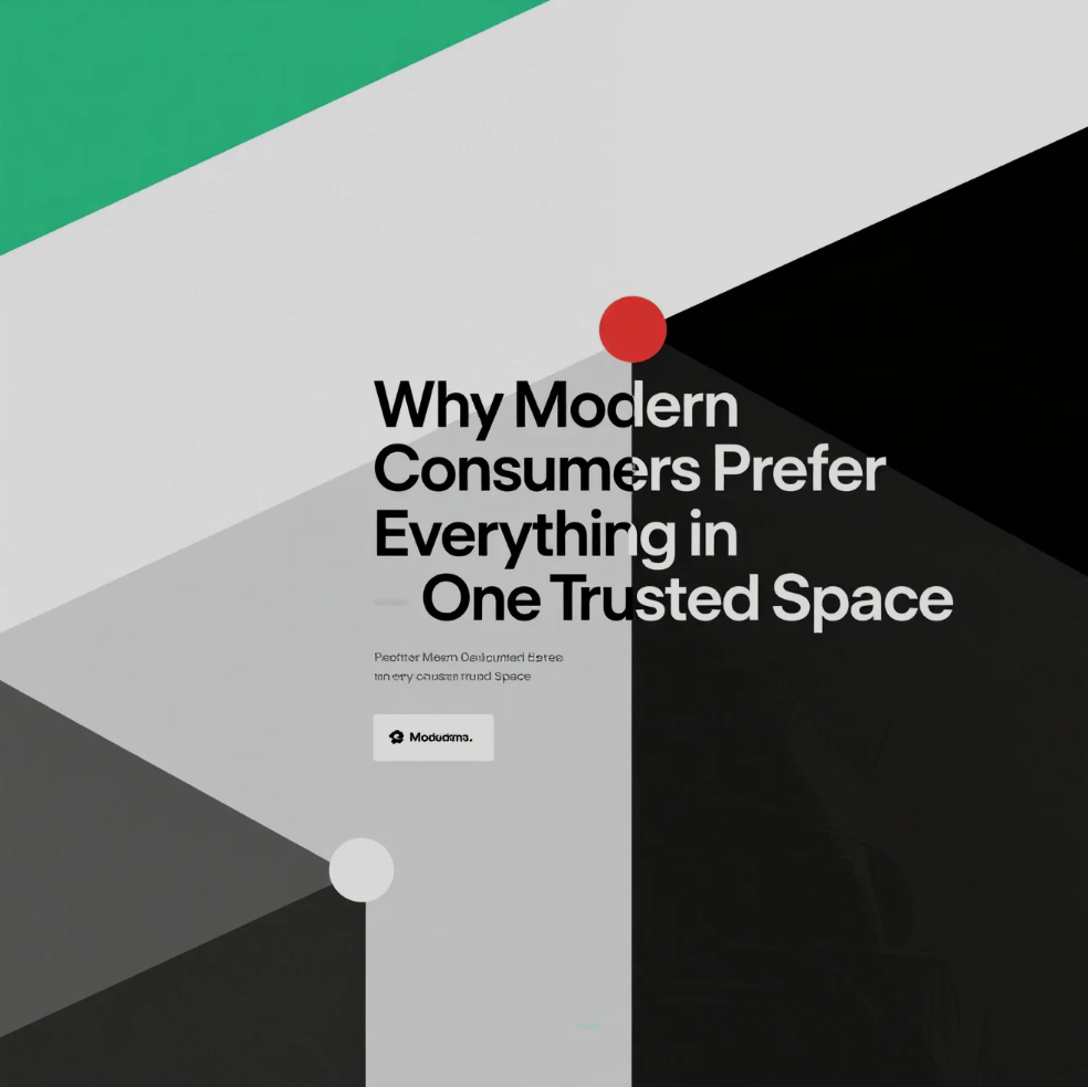 Modern consumer interacting with an integrated digital platform on multiple devices